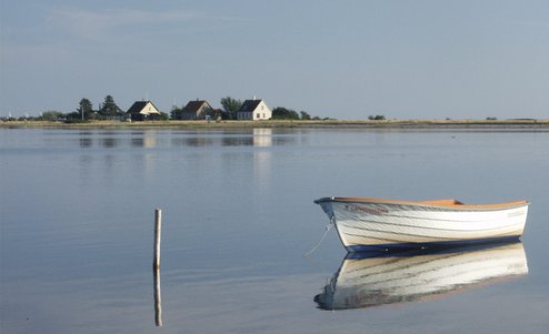 Albuen med udsigt mod husene på Hornfiskeodde.
